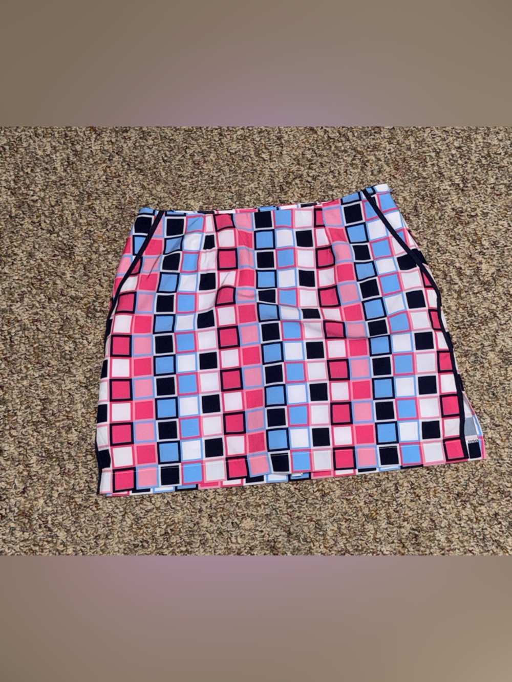 Women's size 6 Golftini Skort skirt/shorts Geometric golf tennis retro hippie